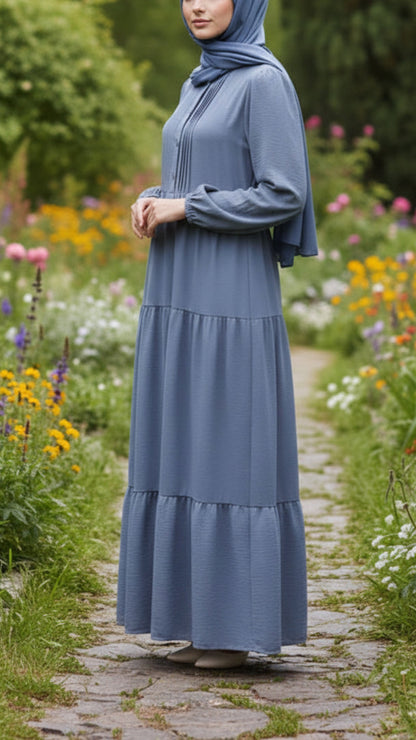 Pleated Top Style Crepe Dresses