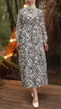 Turkish Black & White Pattern Dress