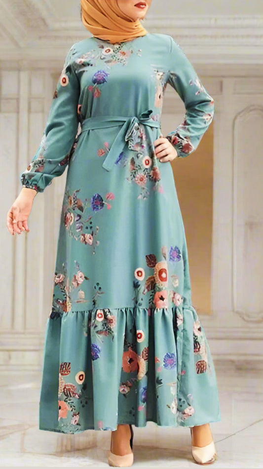 Turkish Style Floral Dresses(Multi Colors)