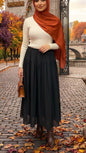 Black Ballerina Silk Chiffon Skirt