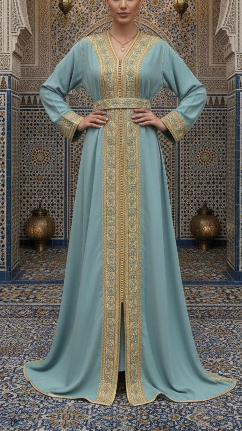 Moroccan Traditional Embellished Caftan