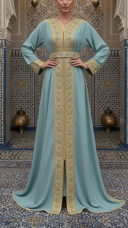Moroccan Traditional Embellished Caftan