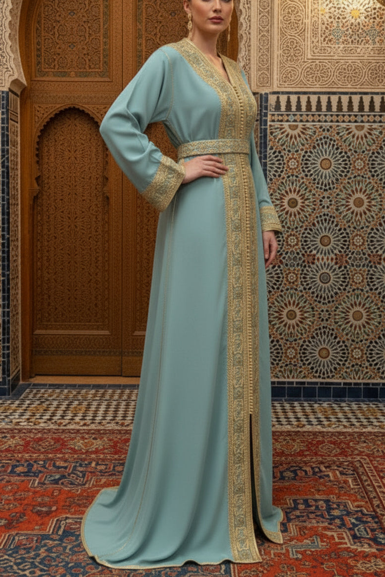 Moroccan Traditional Embellished Caftan