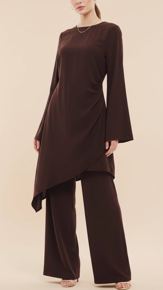 Crepe Asymmetrical Pant Suit