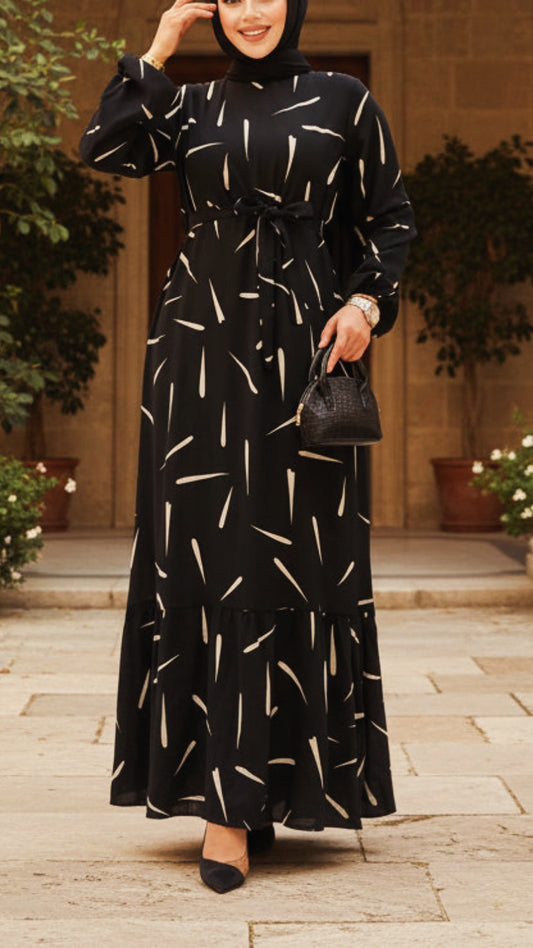 Black & White Abstract Dress