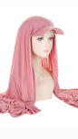 Hijabi Hat Attached Jersey Scarf
