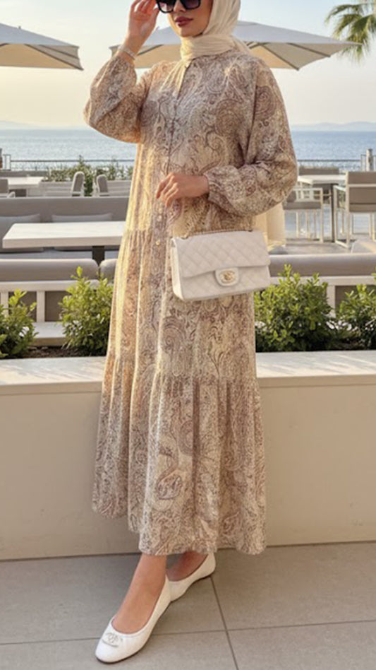 Paisley Button Down Dress