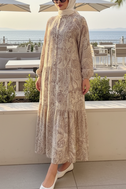 Paisley Button Down Dress
