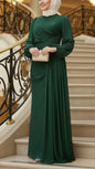 Elegant Embellished Silk Chiffon Gown