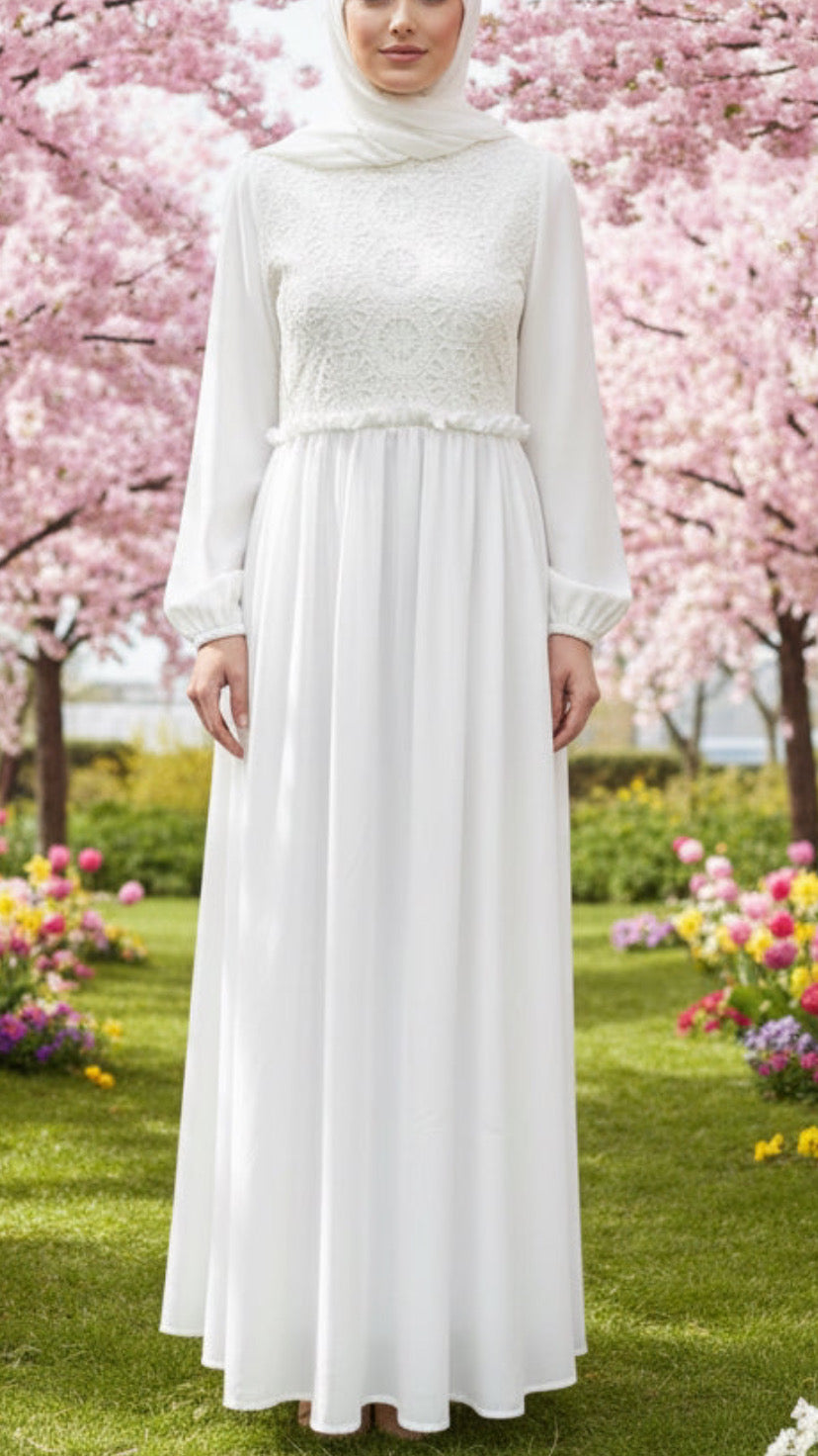 Turkish Cotton Lace Embroidered Dress