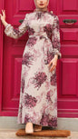 Turkish Floral Chiffon Dress