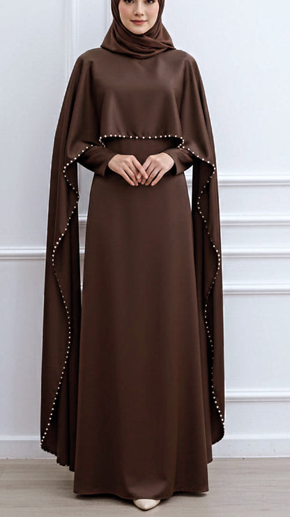 Pearl Lined Abaya Dress