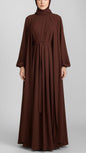 Dubai Style 2-Piece Belted Abaya Dress