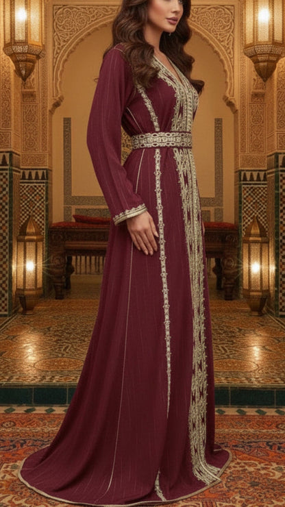 Moroccan Traditional Embellished Caftan