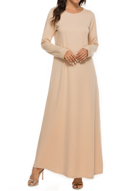 Basic Cotton Long Sleeve Dresses