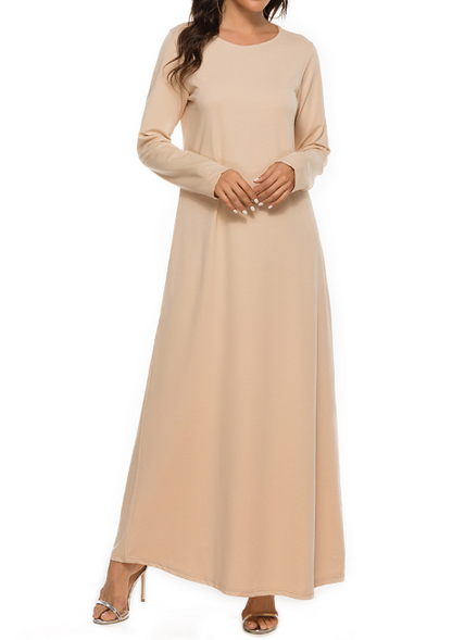 Basic Cotton Long Sleeve Dresses