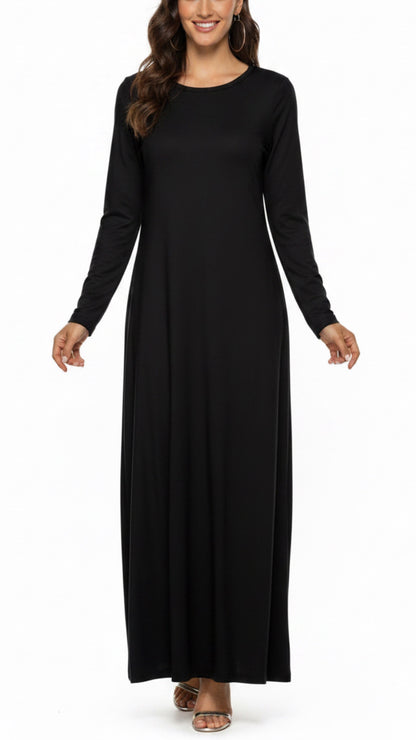 Basic Cotton Long Sleeve Dresses