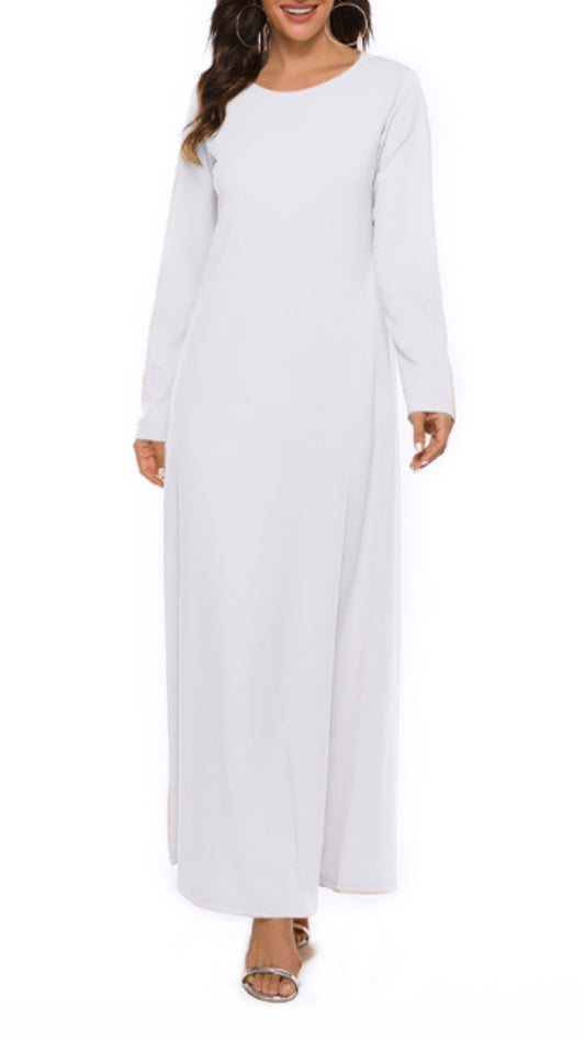 Basic Cotton Long Sleeve Dresses