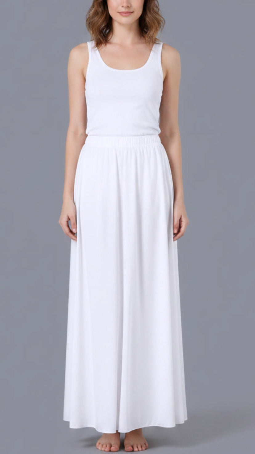 Basic White Satin Under Skirt Slips