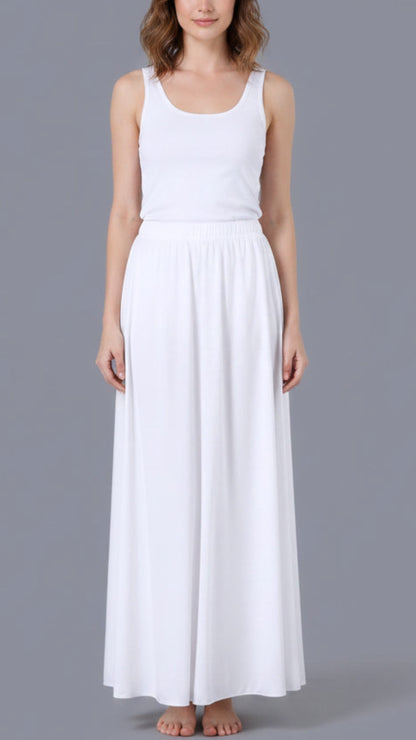 Basic White Satin Under Skirt Slips