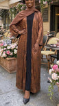 Parisian Copper Shimmer Open Abaya