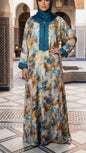 Emerald Oasis Marbled Moroccan Gandoura