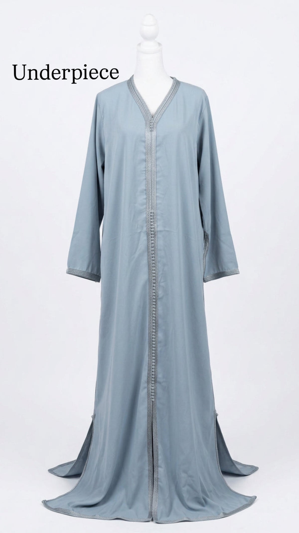 Traditional Majestic Mist Embroidered Moroccan Takchita