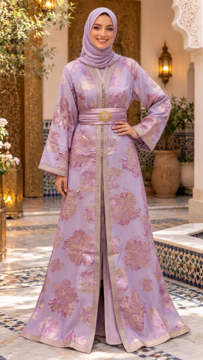 Lavender Rose Gold Moroccan Takchita