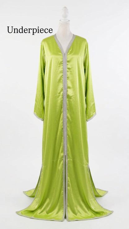 Lime Green Gold Moroccan Takchita