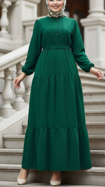 Pleated Top Style Crepe Dresses
