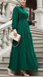 Pleated Top Style Crepe Dresses