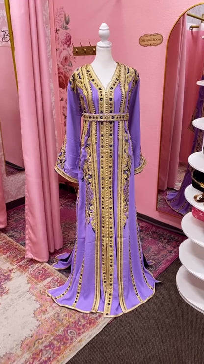 Moroccan Traditional Satin Lined Kimono Caftan