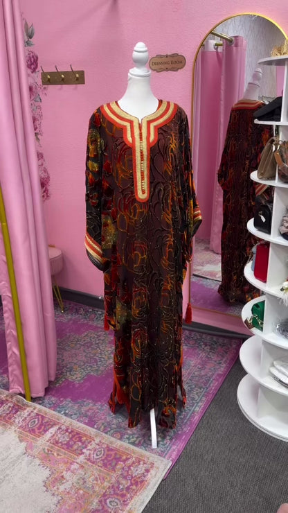 Amber Royale Floral Moroccan Gandoura