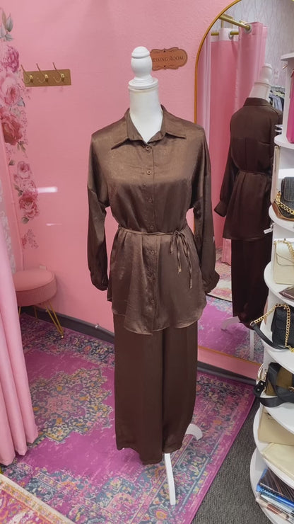 Turkish Satin Pant Suit Set