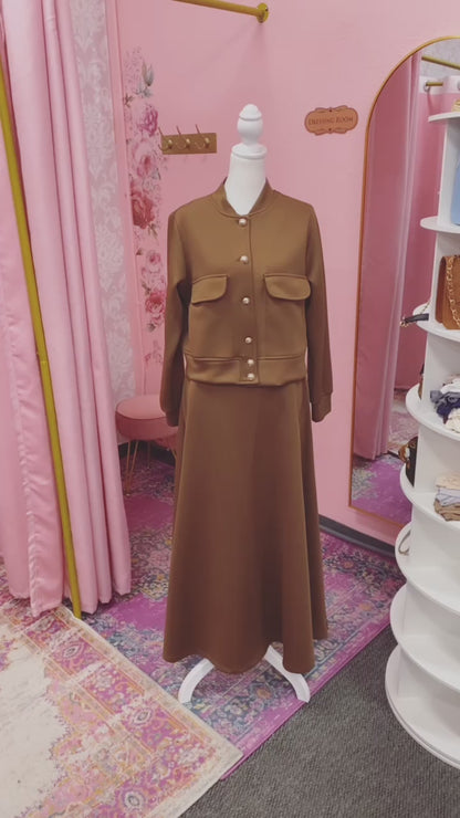 Turkish Style Button Down Skirt Set