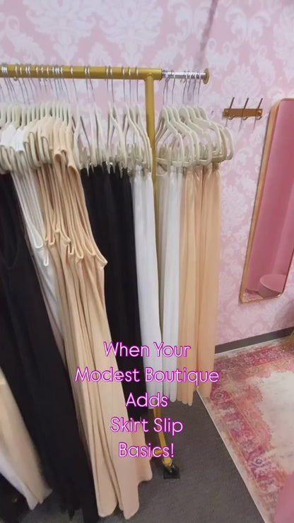 Basic Satin Under Skirt Slips(Multi Colors)