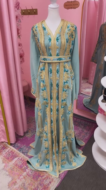 Moroccan Traditional Satin Lined Kimono Caftan