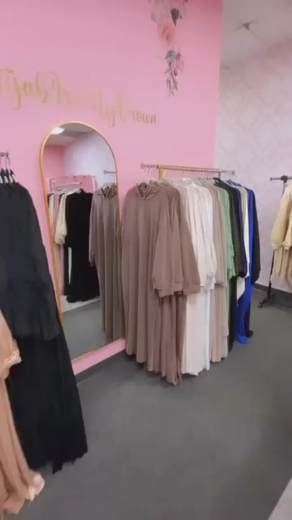 Turkish Style Hoodie Dress Abayas(Multi Colors)