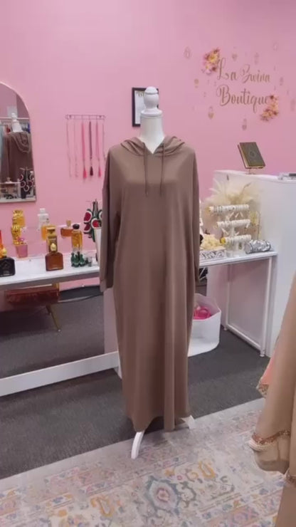 Turkish Style Hoodie Dress Abayas(Multi Colors)